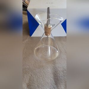 SIN Fauna Glass Oil Cruet 11 oz Hand Blown Glass NIB (dvd)